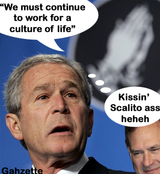 Bush Kisses Scalito Ass