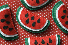 Broche Melancia (Rocked My Soul) Tags: frutas fruits brasil pin broche handmade pregadeira craft felt watermelon melancia polkadots feltro botton