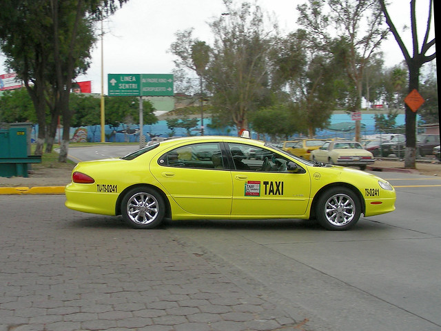 mexico bc cab taxi bajacalifornia tijuana chrysler lhs taxicab