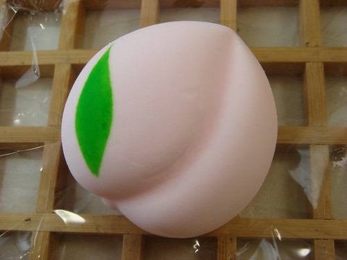 a peach shaped marshmallow