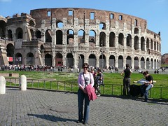 Jess in front of the Colloseum