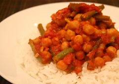 Chickpea and Grean Bean, Tomato Stew