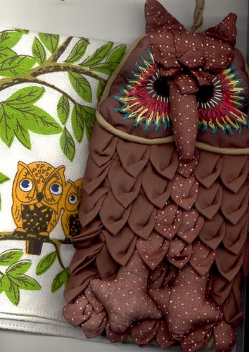Owl Potholder and Tea Towel