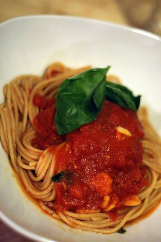 Whole Wheat Spaghetti with Marinara Sauce