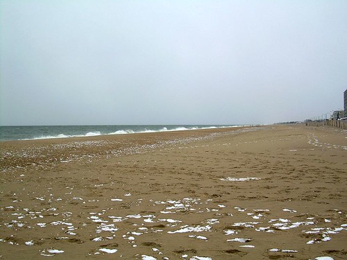 snow on the beach