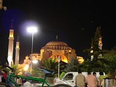 Hagia Sofia di Waktu Malam, Istanbul, Turkey