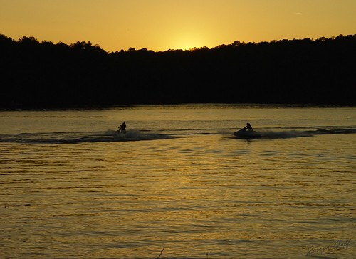 Sunset and Jet Skis