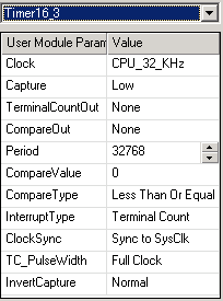 PSoC 16bit Timer