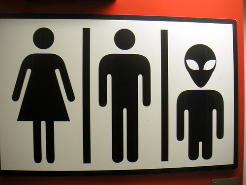 funny bathroom signs. Uni-race Restroom sign