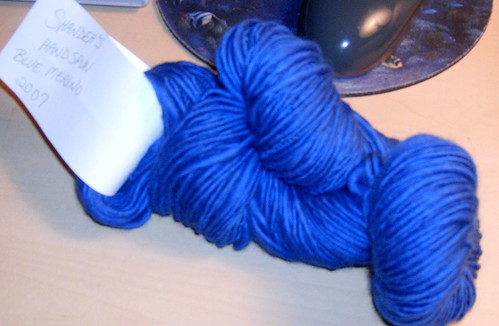 Handspun Blue Merino Yarn