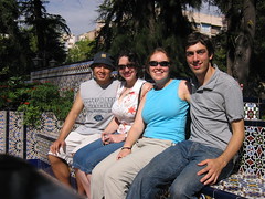 Kate, Percival, Caitlin, and Ryan in Plaza Espana