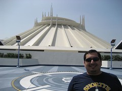 James in front of Space Mountain. (03/25/07)