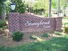 Entrance sign to Stoneybrook Estates, Cary, NC