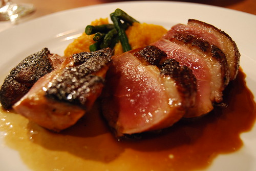 Five-Spiced Smoked Duck Breast, Citrus Sweet Potato Mash and Sweet Soy