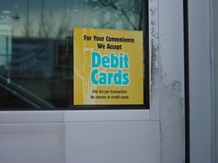 We Accept Debit Cards