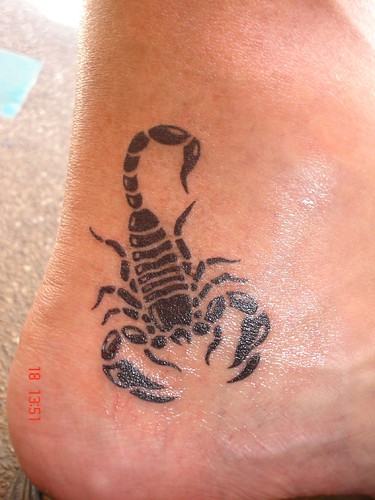 Scorpion Tattoo Drawings On Foot