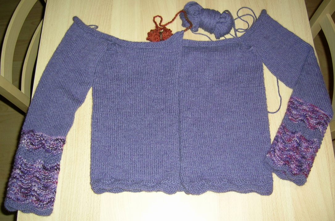 alpaca sweater - in progress