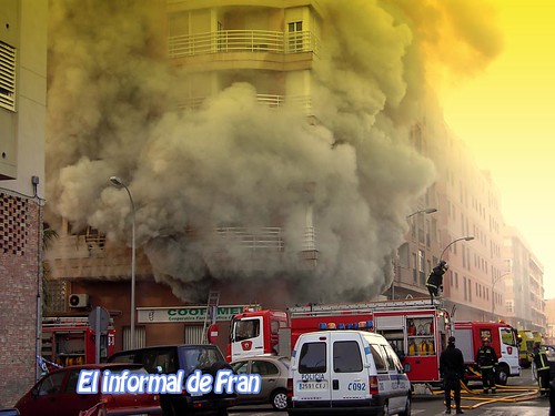 Incendio en Coofamel,Melilla