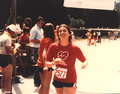 finishing Avenue of the Giants Marathon 1980