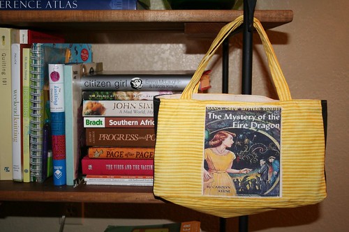 purse among the books