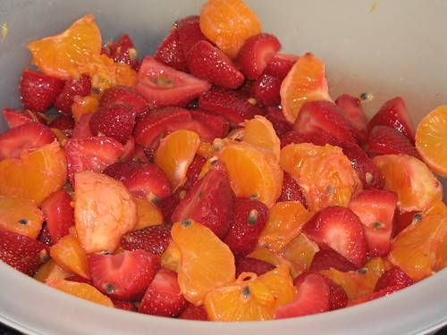 Strawberry, Clementine, and Passion Fruit Salad