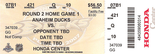 Canucks @ Ducks - Playoffs!