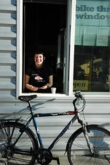 Bike-thru window at Black Sheep Bakery!