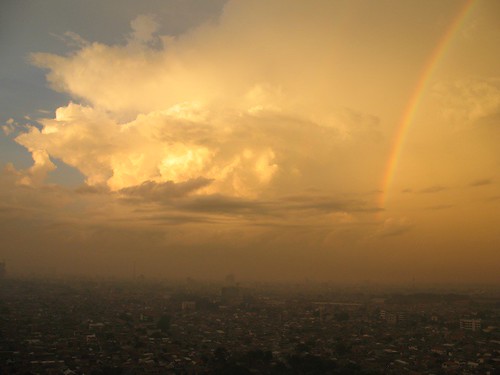 Sunset Rainbow over Jakarta
