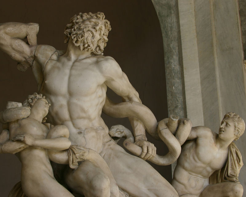 Laocoon's death from snakes sent by Athena