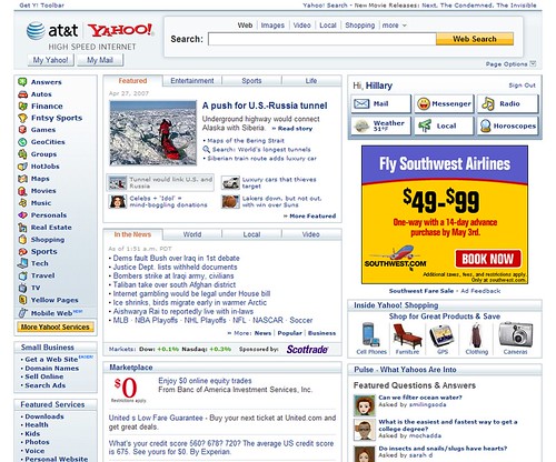 Yahoo's recent redesign