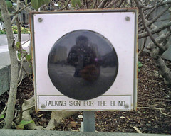 Talking sign for the blind