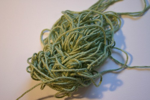 tangle of minty yarn