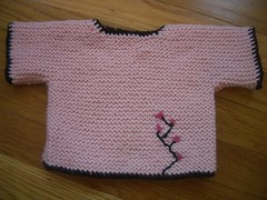 Spring blossom baby sweater