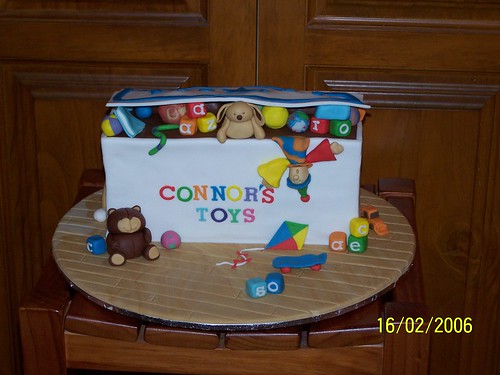 christening cakes for boys. Toy box christening cake