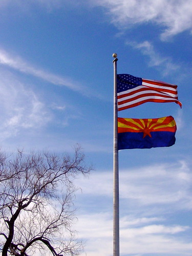 U.S. and Arizona Flags