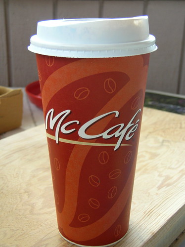 McCafe coffee cup exposed