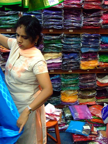 Shopping for Saris in Little India