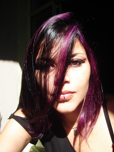 black and purple hair. Black and Purple by Gabriela
