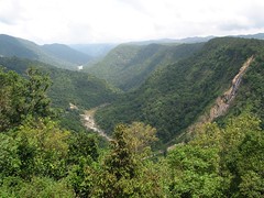 Another view of the valley_ the falls on the right is a monsoon special_ flowing from one of the dams in the region