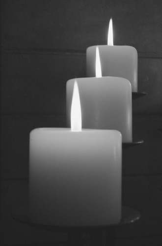 Candles In Black And White