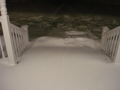 snow storm - porch steps