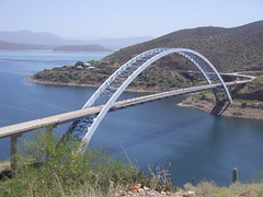 Roosevelt Dam Bridge from Arizona Trail