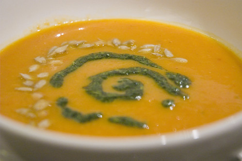Squash Pepper Soup with Persillade