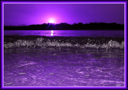 purple sunset beaches. purple sunset bubbles by