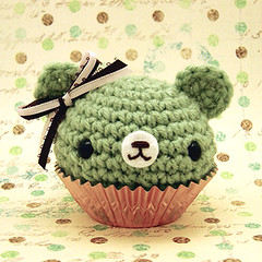 Amigurumi Mint Chocolate Cupcake Bear