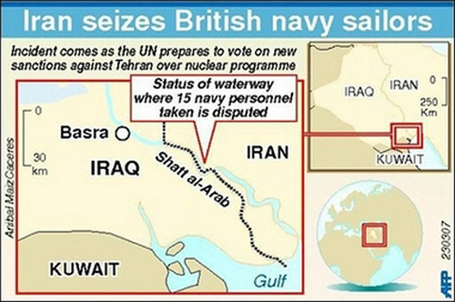 British sailors seized by Iran