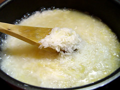 Chinese Rice Porridge: Adding Broth and Water.