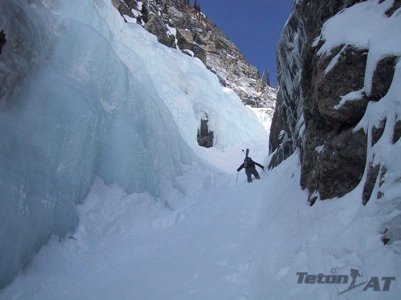 Randosteve climbs towards the ice