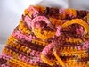 Brown, Orange & Pink Crocheted Wool Soaker (small/med)