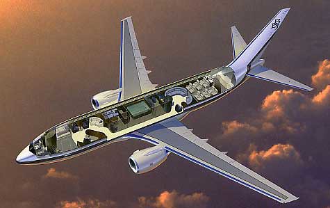 airplane-pics: Boeing Business Jet cutaway drawing
